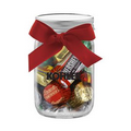 12 Oz. Glass Mason Jar w/ Hershey's Holiday Mix